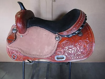 Western Saddle Barrel Racing Horse Pleasure Trail Used Leather Horse Tack Set 16 • $169.99