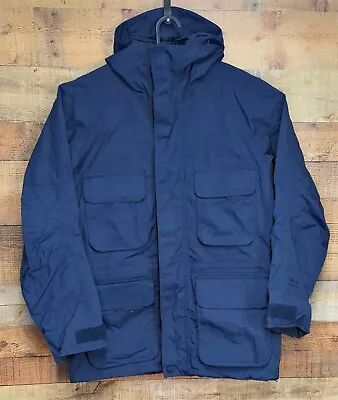 Cabelas Guidewear Gore-Tex Parka Jacket Heavy Duty Coat Size Medium Blue • $89