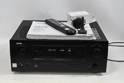 Denon AVR-1708 75Wx7 Dolby Digital EX DTS:ES HDMI AV Receiver + Manual & Remote • $249.95