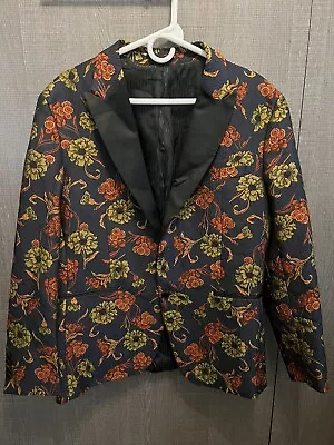 Zara Man Men’s Brocade Floral Blazer Size 44 • $40