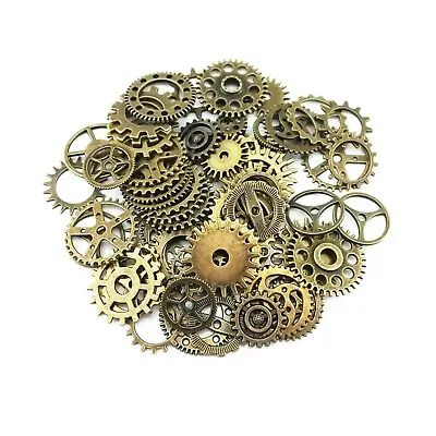 20pcs Bronze Watch Parts Steampunk Cyberpunnk Cogs Gears DIY Jewelry Crafts G • $3.88