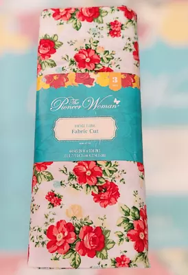 Pioneer Woman Floral Fabric Cut 3 Yards 44/45  W X 108  L Cotton • $19.95