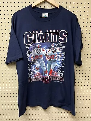 Vintage 2000 New York Giants Tiki Barber Thunder Lightning Shirt XL T-shirt • $22.99