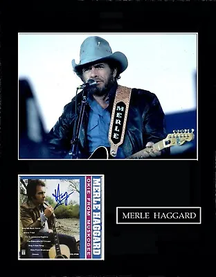 MERLE HAGGARD   Signed And Framed  OKIE FROM MUSKOGEE Cd Booklet • $202.37