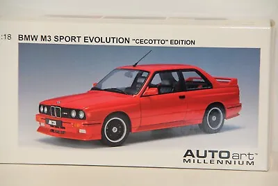 1/18 Autoart Bmw M3 E30 Sport Evolution Cecotto Edition  Red  70566  New  • $662.32