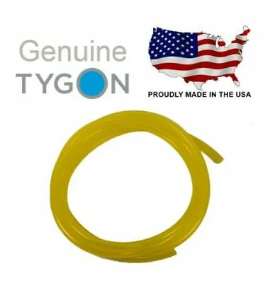 3' Genuine Tygon F-4040-A 3/16  ID X 5/16  OD Yellow Fuel Line USA Made AAG00012 • $10.94