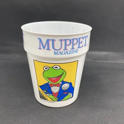 VINTAGE Muppet Magazine Plastic Cup Kermit The Frog Editor Of The Year 1985 • $14.95