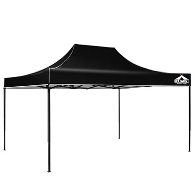 $173.95 • Buy Instahut Gazebo Pop Up Marquee 3x4.5m Outdoor Tent Folding Wedding Gazebos Black