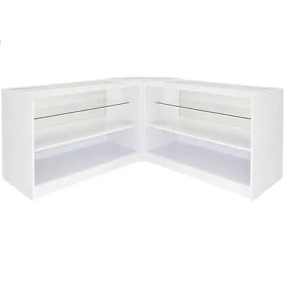 £549.99 • Buy Retail Counters White Shop Display Cabinet Glass Showcase Shelves Storage Gemini