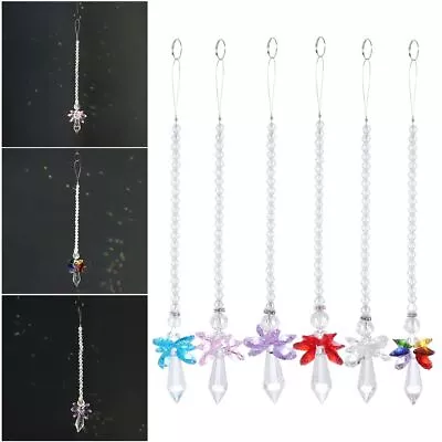 Glass Jewelry Sun Catcher Rainbow Crystal Pendant Car Ornaments Angel Chakra • £3.53