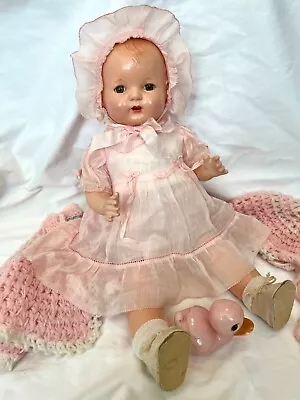 VTG 1925 RARE Red Hair Effanbee BABY EVELYN All Original MINT Beautiful Doll 18” • $1899.99