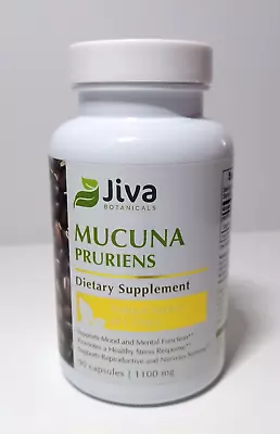 Jiva Botanicals MUCUNA PRURIENS Natural Source Of L-Dopa ~ 90 Capsules 1100 Mg • $18