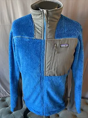 $99.95 • Buy Patagonia Regulator Men's M Fleece Jacket Blue Gray Polartec Thermal Pro Pile