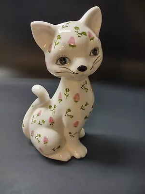 Vtg Ceramic Floral Cat • $10