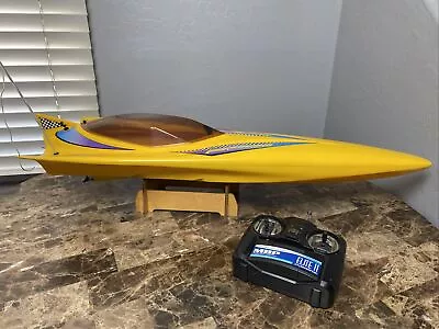 RC Speed Boat Off Shore Flyer Vintage Fiberglass Remote Controller  Parts As Is • $498