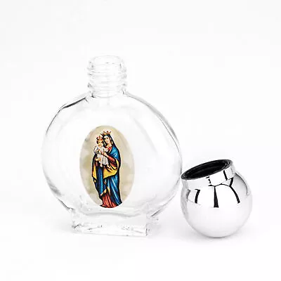 15ml Sacred Glass Holy Water Bottle Motif Madonna Crown 7x45x2 Cm Pilgrimage • $11.69