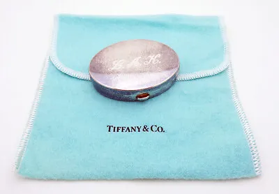 Estate Tiffany & Co. Sterling Silver 55 X 40MM Vanity Trinket Box Monogrammed • $229.99