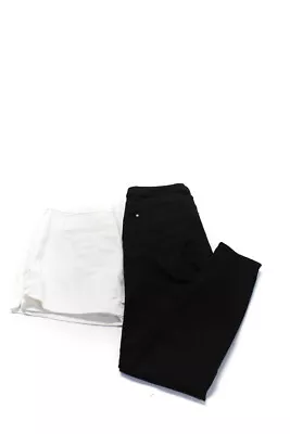 Zara J. Crew Women's Low Rise Skinny Jeans Shorts White Black Size 6 Lot 2 • $2.99