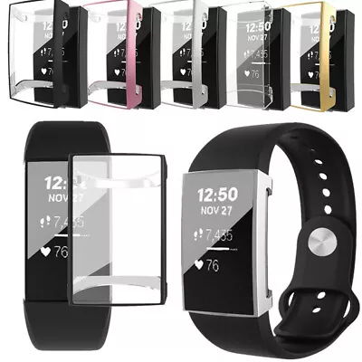 Full Cover Film Screen Protector & Silicone TPU Case For Fitbit Charge 3 / 4 • $11.99