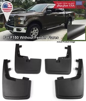 4 Piecs Set Molded Splash Mud Guards Flaps For 15-20 Ford F150 W/O Fender Flare • $56.99