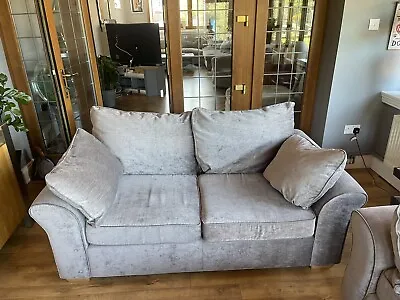 £300 • Buy Next 2 And 3 Seater Grey Sofa’s With Matching Foot Stall