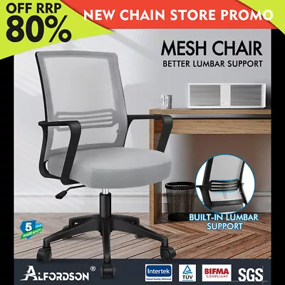 ALFORDSON Mesh Office Chair Executive Computer Seat Gaming Racing Work Black • $74.85