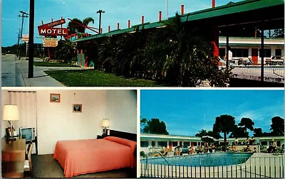 Vtg Vero Beach Florida FL Gordon Motel Multiview Pool Room View Postcard • $9.99