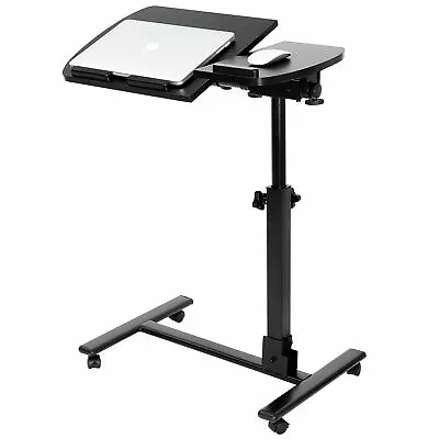 Laptop Desk Angle Height Adjustable Rolling Cart Over Bed Hospital Table Stand • $38.29