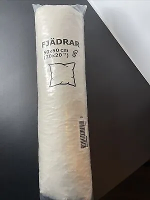IKEA FJÄDRAR Inner Cushion Off-white 20x20  Duck Feathers Pillow New In Package • £27.96