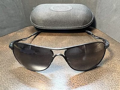 Oakley New CROSSHAIR #OO4060-03 Matte Black Iridium Lens Sunglasses.Zipped Case. • $149.99