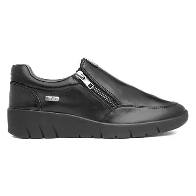 £39.99 • Buy Jana Softline Womens Shoes Black Ladies Croc Print Zip Up Shoezone SIZE
