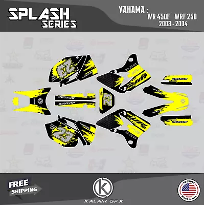 Graphics Kit For YAMAHA WR250F And WR450F Years 2003 2004 Splash - Yellow • $82.99