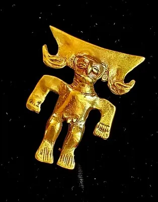 $12.99 • Buy VTG Reproduction Alva Studio Mayan Aztec Child Of Sun Replica Pin Brooch