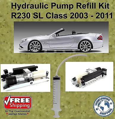03-11 Mercedes Hydraulic Pump Refill Kit SL Class Convertible R230 With Oil • $45