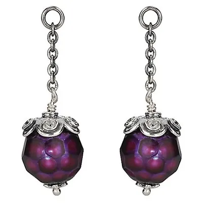 100% Authentic Pandora SS Lilac Faceted Pearl Dangle Earring Charm - 290611PDV • £48.20