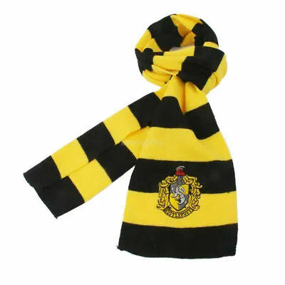 Harry Potter Hufflepuff House Cosplay Knit Wool Costume Scarf Halloween Costume • $9.69