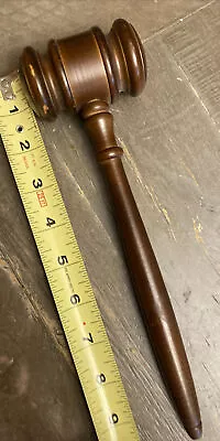 Vintage 10-inch Wood Deluxe Gavel Auction Law Judge Lawyer Legal Office • $12.99