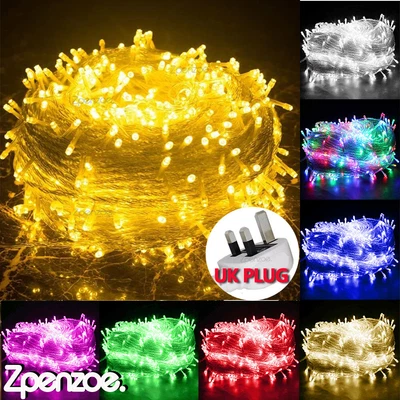 £36.99 • Buy Xmas Fairy String Lights 10-2000LED Christmas Party Mains Plug In Indoor Decor