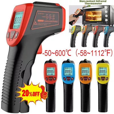 Digital Industrial Infrared Thermometer IR LCD Temperature Gun Laser Pyrometer W • $20.89
