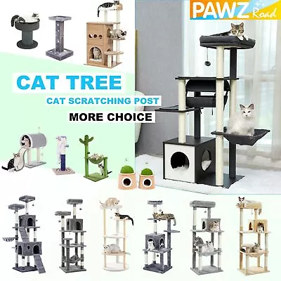 $57.99 • Buy Cat Tree Scratching Post Scratcher Tower Condo House Furniture Bed Stand Wooden