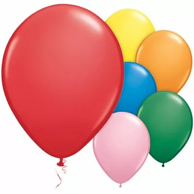 QUALATEX 11  Latex Balloons All Plain Colours Packs Of 6 8 & 12 FREE POSTAGE • £2.39