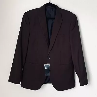 NWT H&M Sports Coat Mens 42R Brown Slim Fit Single Button Blazer Jacket Career • $40