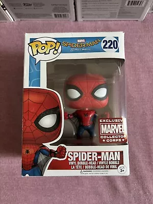 Funko Pop! SPIDER-MAN #220 Marvel Collector Corps Exclusive Homecoming MCU • £12.99