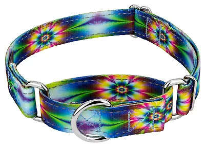 Country Brook Petz® Tie Dye Flowers Reflective Martingale Dog Collar • $13.97