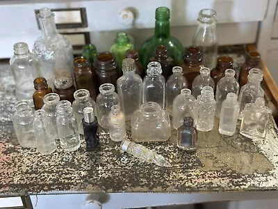 Vintage Antique Glass Bottles 36 Bottle Lot • $20.50