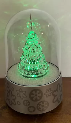 Lighted Musical Christmas Tree In Dome Acrylic Turns 12 Songs Christmas Decor • $24.25