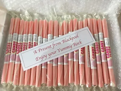 Gift Box Of 10 Sticks Of Traditional Blackpool Rock.Candy Floss Flavour.. • £9