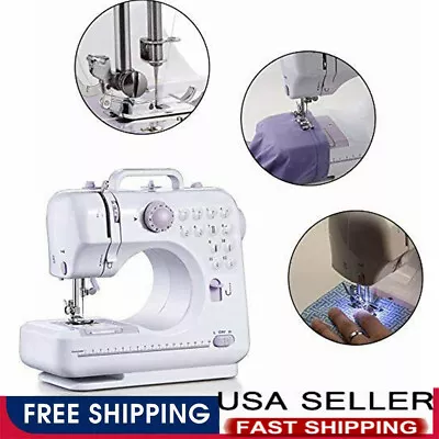 Electric Sewing Machine Portable Crafting Mending Machine 12 Built-In Stitches • $29.69