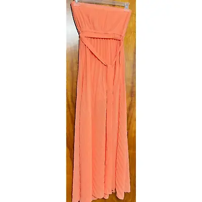 YA Los Angeles Strapless Maxi Sundress Coral Size Medium • $20