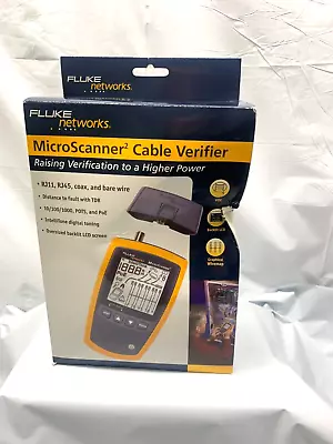 Fluke Networks MicroScanner2 Cable Verifier - RJ11 & RJ45 *New-Box Damage • $625.99